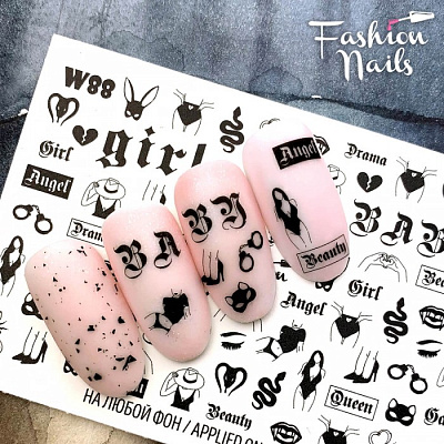 Fashion Nails, Слайдер-дизайн W88