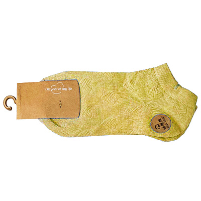 Носки женские, цвет: Желтый, размер 36-38