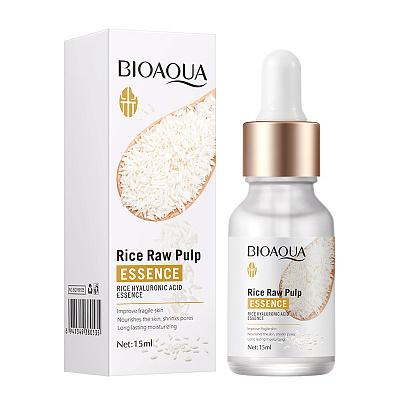 BIOAQUA, Сыворотка для лица с экстрактом риса и гиалуроновой кислотой Rice Raw Pulp Essence, 15мл