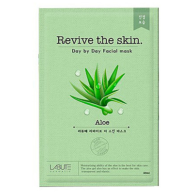 LABUTE, Маска тканевая Revive The Skin Aloe Mask (алое), 23 гр