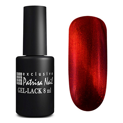 Patrisa Nail, гель-лак Кошачий глаз Royal Red Passion, 8 мл