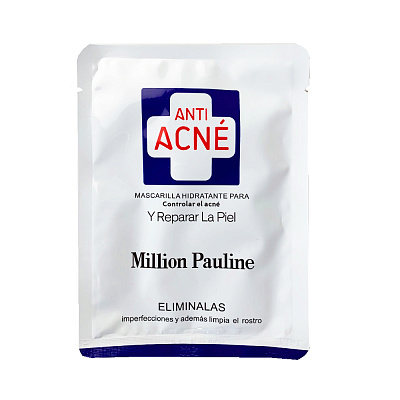 Million Pauline, Увлажняющая тканевая маска для проблемной кожи ANTI-ACNE Mascarilla Hidratante Para Controlar el Acne (30ml)