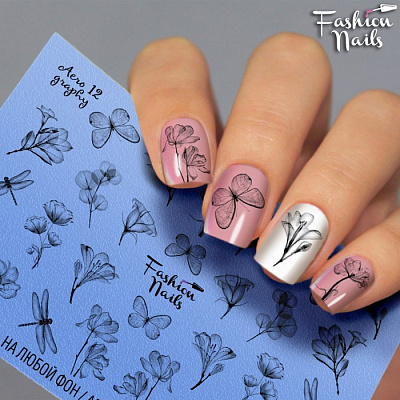 Fashion Nails, Слайдер-дизайн Aerography 12