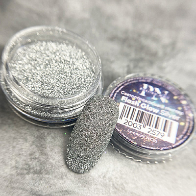 Patrisa Nail, Светоотражающий глиттер Flash Glow Silver, 2гр