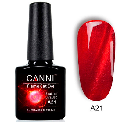 Canni, гель-лак Flame Cat Eye № A21