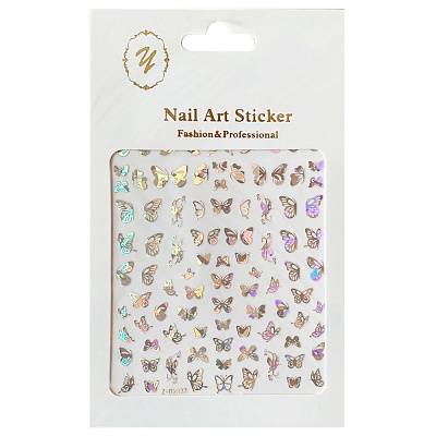 Nail Art Sticker, 2D стикер Z-D3837 (серебро)