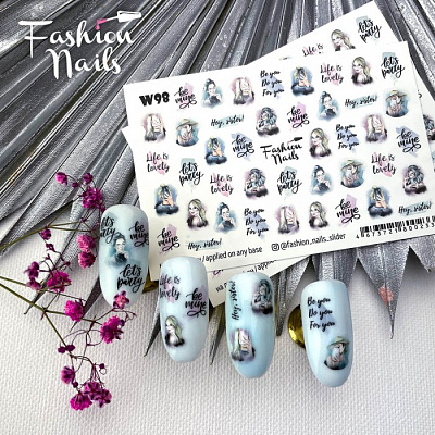 Fashion Nails, Слайдер-дизайн W98