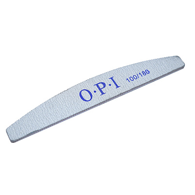 OPI, Пилка для искусственных ногтей 100/180 грит Лодка БЕЗ ПОЛОСЫ, цвет: серый