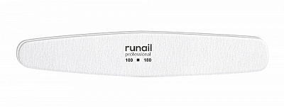Профессиональная пилка для искусственных ногтей (белая, овал, 100/180), RuNail