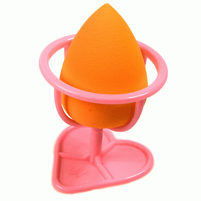 Powder PUFF, спонж на подставке, цвет: персиковый