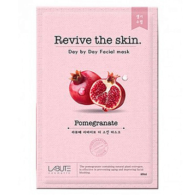 LABUTE, Маска тканевая Revive The Skin Pomegranate Mask (гранат), 23 гр