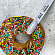 Patrisa Nail, Гель-лак Donuts №843 (серый с цветной крошкой), 8 мл