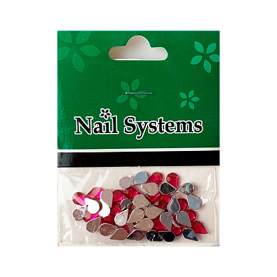 Nail Systems, Украшение для ногтей Капля, цвет: розовый, 2 гр