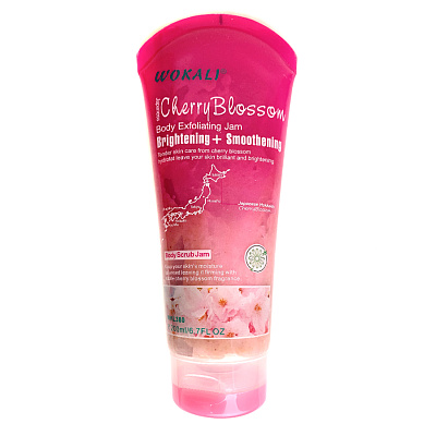 WOKALI, Скраб для тела с экстрактом Цветущей Сакуры Japaness Cherry Blossom Body Scrub Jam, 200 мл