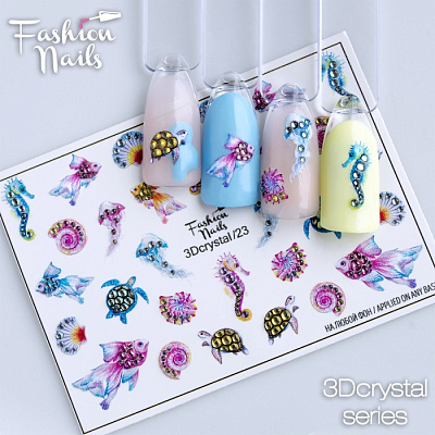 Fashion Nails, Слайдер-дизайн 3Dcrystal/23