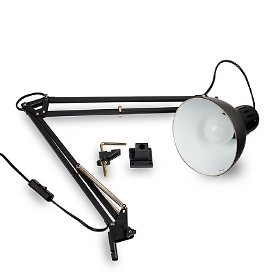 Лампа для идеальных бликов, Desk Lamp MT-811, цвет: ЧЕРНЫЙ (крепление струбцина и подставка)