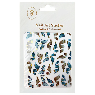Nail Art Sticker, 2D стикер Z-D4300 (золото)