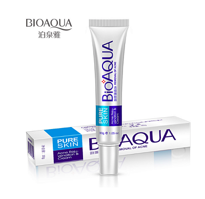 BIOAQUA, Концентрированный крем от прыщей и акне точечного действия Pure Skin, 30 гр