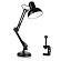 Лампа для идеальных бликов, Swing Arm Desk Lamp AT-1002, цвет черный, крепление струбцина и подставка 14*3 (диаметр плафона 12 см; высота ножки 48 см)