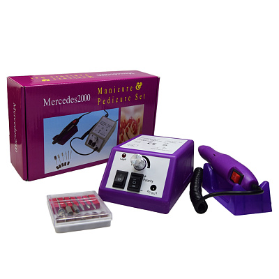 12W, Аппарат для маникюра и педикюра Lina Mercedes-2000 (20 000 об/мин), цвет: Фиолетовый