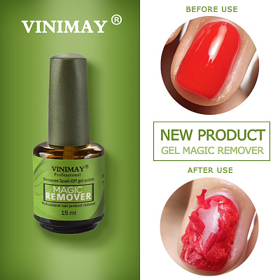 Vinimay, Magic Remover, средство для мгновенного снятия гель-лака, 15 ml