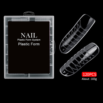 Nail Plastik Form System, Арочные верхние формы для наращивания ногтей №4, 120 шт