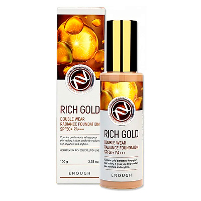 ENOUGH, Тональный крем Rich Gold Double Wear Radiance Foundation SPF50+PA+++, оттенок: №21, 100 г