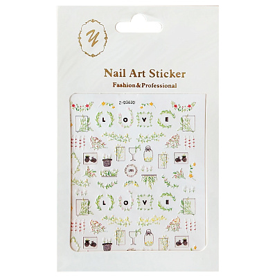 Nail Art Sticker, 2D стикер Z-D3630