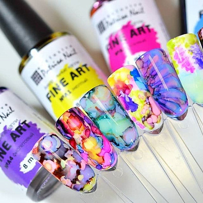 Patrisa Nail, Акварельные капли FINE ART №A4 фиолетовый, 8 мл