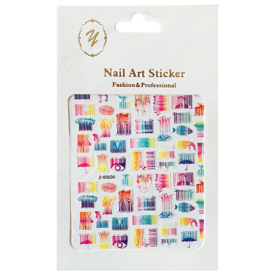 Nail Art Sticker, 2D стикер Z-D3634