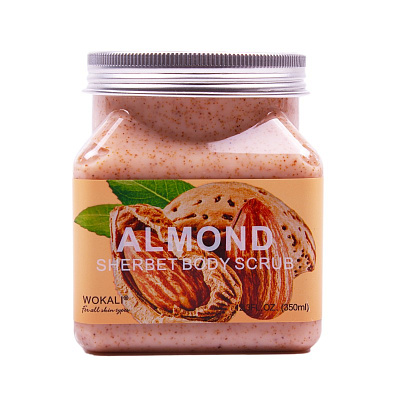 WOKALI, Скраб для тела с Миндалем Sherbet Body Scrub Almond, 350 мл