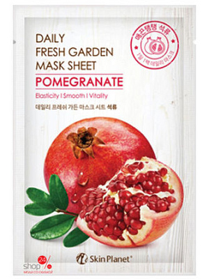 MIJIN Daily Fresh Garden, Тканевая маска Sheet Pomegranate (гранат)