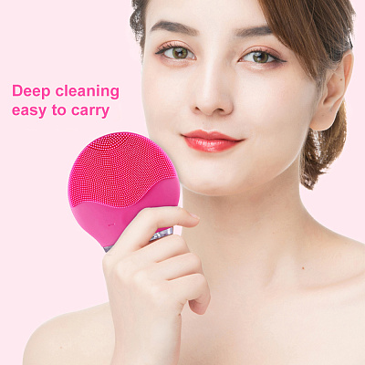 Силиконовый массажер для очищения лица Forever the Revolutionary T-Sonic Facial Cleansing Device, цвет: голубой