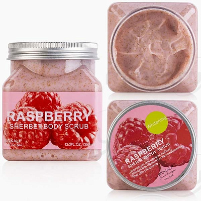 WOKALI, Скраб для тела с Малиной Sherbet Body Scrub Raspberry, 350 мл