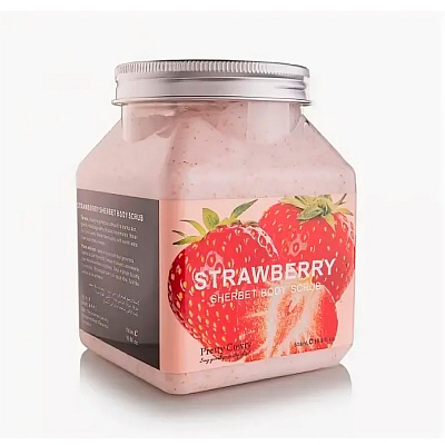 Pretty Cowry, Отшелушивающий Скраб для лица и тела с Клубникой STRAWBERRY Face & Body Scrub, 350 мл