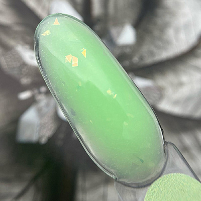 Patrisa Nail, Камуфлирующий гель с "битым стеклом" Secret Gel Feeling (цвет: салатово-зелёный), 15 гр