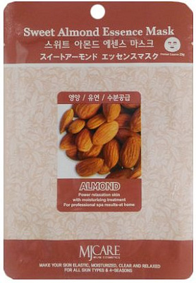 Mijin Essence Mask, Маска тканевая для лица sweet Almond (23 гр)