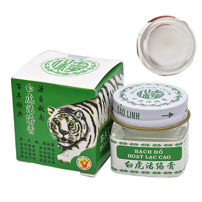 Вьетнамский Бальзам "Белый Тигр" от мышечной, суставной и головной боли, 20гр