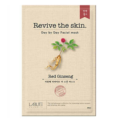 LABUTE, Маска тканевая Revive The Skin Red Ginseng Mask, 23 гр