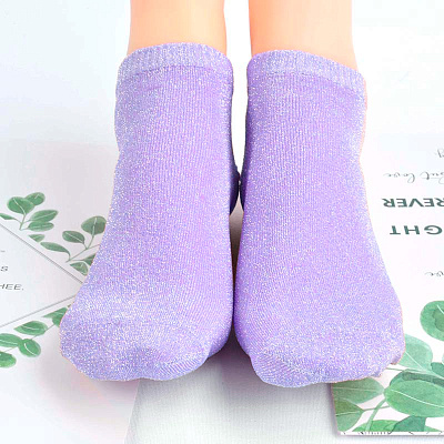 TongRan, носки женские блестящие, цвет фиолетовый