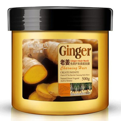 Bioaqua, Имбирная маска для волос Ginger Hair Mask, 500 мл