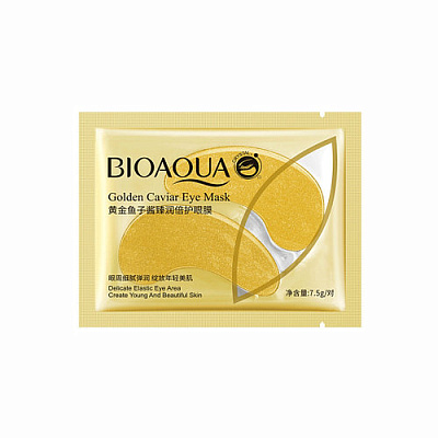 BIOAQUA, Патчи для кожи вокруг глаз Golden Caviar Mask золото, 2 шт