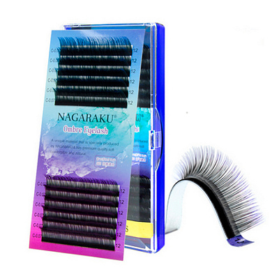 NAGARAKU, Ресницы для наращивания Ombre Eyelash 0.07D 12mm