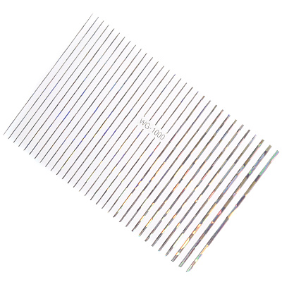Гибкая (силиконовая) лента для дизайна ногтей, цвет: серебро голография